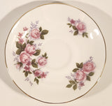 Vintage Queen Anne Roses Pink Flowers Tea Cup Saucer