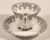 Vintage Royal Albert Bone China England Congratulation 25th Anniversary Tea Cup & Saucer Set