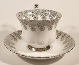 Vintage Royal Albert Bone China England Congratulation 25th Anniversary Tea Cup & Saucer Set