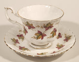 Vintage Royal Albert From Sea To Sea Fall Autumn Maple Leaf Pattern Tea Cup & Saucer Set