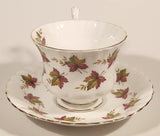 Vintage Royal Albert From Sea To Sea Fall Autumn Maple Leaf Pattern Tea Cup & Saucer Set