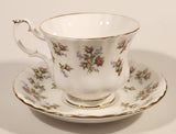 Vintage Royal Albert Fine Bone China England Winsome Pink Roses Tea Cup & Saucer Set