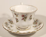 Vintage Royal Albert Fine Bone China England Winsome Pink Roses Tea Cup & Saucer Set