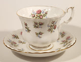 Vintage Royal Albert Fine Bone China England Winsome Pink Roses Tea Cup & Saucer Set