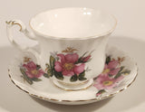 Vintage Royal Albert Bone China England Prairie Rose Pink Flower Tea Cup & Saucer Set
