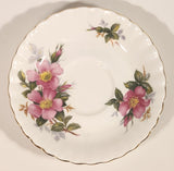 Vintage Royal Albert Bone China England Prairie Rose Pink Flower Tea Cup & Saucer Set