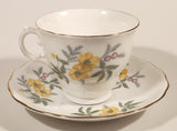 Vintage Royal Vale Yellow Flowers Tea Cup & Saucer Set