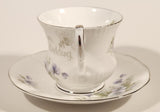 Vintage Rosina China Co Ltd. Queen's Fine Bone China Silver Wedding Tea Cup & Saucer Set