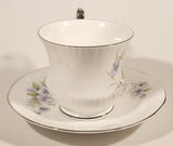 Vintage Rosina China Co Ltd. Queen's Fine Bone China Silver Wedding Tea Cup & Saucer Set