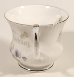 Vintage Rosina China Co Ltd. Queen's Fine Bone China Silver Wedding Tea Cup & Saucer Set