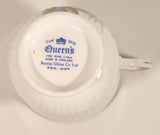 Vintage Rosina China Co Ltd. Queen's Fine Bone China Silver Wedding Tea Cup & Saucer Set