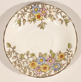 Vintage Delphine China Made in England Pink Yellow Blue Flowers Tea Cup & Saucer Set