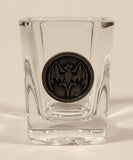 Bacardi Pewter Bat Logo Square 2 1/2" Clear Shot Glass