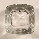 Bacardi Pewter Bat Logo Square 2 1/2" Clear Shot Glass