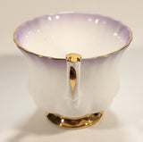 Vintage Royal Albert Bone China England "Rainbow" White with Purple and Gold Trim Tea Cup & Saucer Set