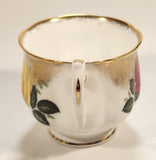 Vintage Royal Albert Bone China England Yellow and Pink Roses Flowers Gold Trim Tea Cup & Saucer Set