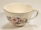 Vintage Sovereign Potteries & Earthenware Made in Canada Pink Flowers Gold Trim Tea Cup & Saucer Set