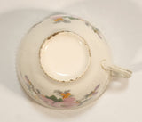 Vintage Sovereign Potteries & Earthenware Made in Canada Pink Flowers Gold Trim Tea Cup & Saucer Set