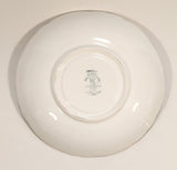 Vintage Crown Fine Bone China Staffordshire England Mixed Flower Pattern Blue and White Gold Trim Tea Cup Saucer