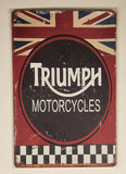 Triumph Motorcycles 8" x 12" Tin Metal Sign New in Package