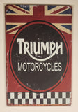 Triumph Motorcycles 8" x 12" Tin Metal Sign New in Package