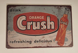 Drink Orange Crush Refreshing Delicious 8" x 12" Tin Metal Sign New in Package