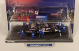 1999 Hasbro NASCAR Winner's Circle Pit Row Series Dale Earnhardt Jr. AC Delco Dark Blue Die Cast Toy Car Vehicle Diorama with Pit Crew New in Package