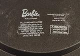 2023 Accutime Mattel Barbie 11 3/4" Pink Chrome Rimmed Wall Clock