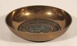 Rare Vintage APS Aviation Power Supply Inc Burbank California 25th Anniversary Serving Brass Turbine Engine Users Throughout The World Brass Metal Ashtray