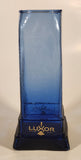 Luxor Hotel Casino Las Vegas Embossed Hieroglyphs Pillars Cobalt Blue 9" Glass Cup