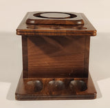 Vintage Decatur Industries Genuine Walnut Wood 6 Hole Pipe Rest Holder Tobacco Humidor