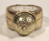 Vintage 1973 Avon Gold Tone Alarm Clock Shaped Perfume Bottle