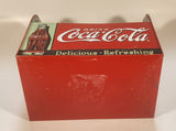 Drink Coca Cola Delicious Refreshing Galvanized Metal Drink Carrying Case with Wood Handle