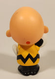 2015 McDonald's Fox The Peanuts Movie Charlie Brown Holding Snoopy Bobblehead 4" Plastic Toy Figure