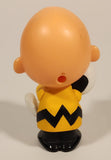 2015 McDonald's Fox The Peanuts Movie Charlie Brown Holding Snoopy Bobblehead 4" Plastic Toy Figure