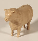 Vintage 1950s Marx Prize Livestock Light Brown Black Angus Bull Cow 2 1/2" Plastic Toy Figure