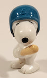 UFS Peanuts Snoopy Baseball Player with Bat and Helmet 2 1/8" PVC Toy Figure