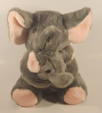 Fuzzy Stuff Elephant Mother and Baby 10" Toy Stuffed Plush