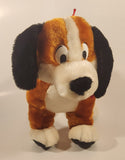 Brown Black White Hound Dog with Tongue Sticking Out 11" Toy Stuffed Plush