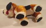 Brown Black White Hound Dog with Tongue Sticking Out 11" Toy Stuffed Plush