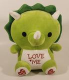 Valentines Day Green Triceratops Dinosaur Love Me 8" Toy Stuffed Plush