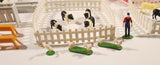 ERTL Farm Yard Play Set Mixed Lot of Fencing Horses Cows Chickens Farmer Troughs Toy Figures and Accessories