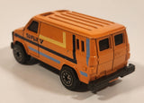 Chevy Van Super V Orange Die Cast Toy Car Vehicle