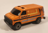 Chevy Van Super V Orange Die Cast Toy Car Vehicle