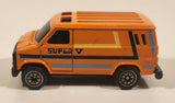 Chevy Van Super V Orange Die Cast Toy Car Vehicle