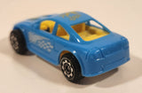 Unknown Brand Yellow Checker Design Blue Plastic Die Cast Toy Car Vehicle