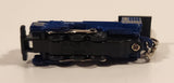 Steam Engine Train Locomotive 210 Dark Blue and Silver Die Cast Flashlight Keychain