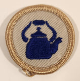 Scouts Canada Boy Scouts Blue Tea Pot Camping Cooking Merit Badge Embroidered Fabric Patch