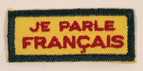Je Parle Francais Embroidered Fabric Patch