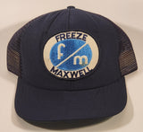 Vintage F / M Freeze Maxwell Dark Blue Snapback Mesh Trucker Cap Hat